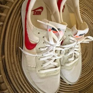 Nike Red and White Athletic Shoes
